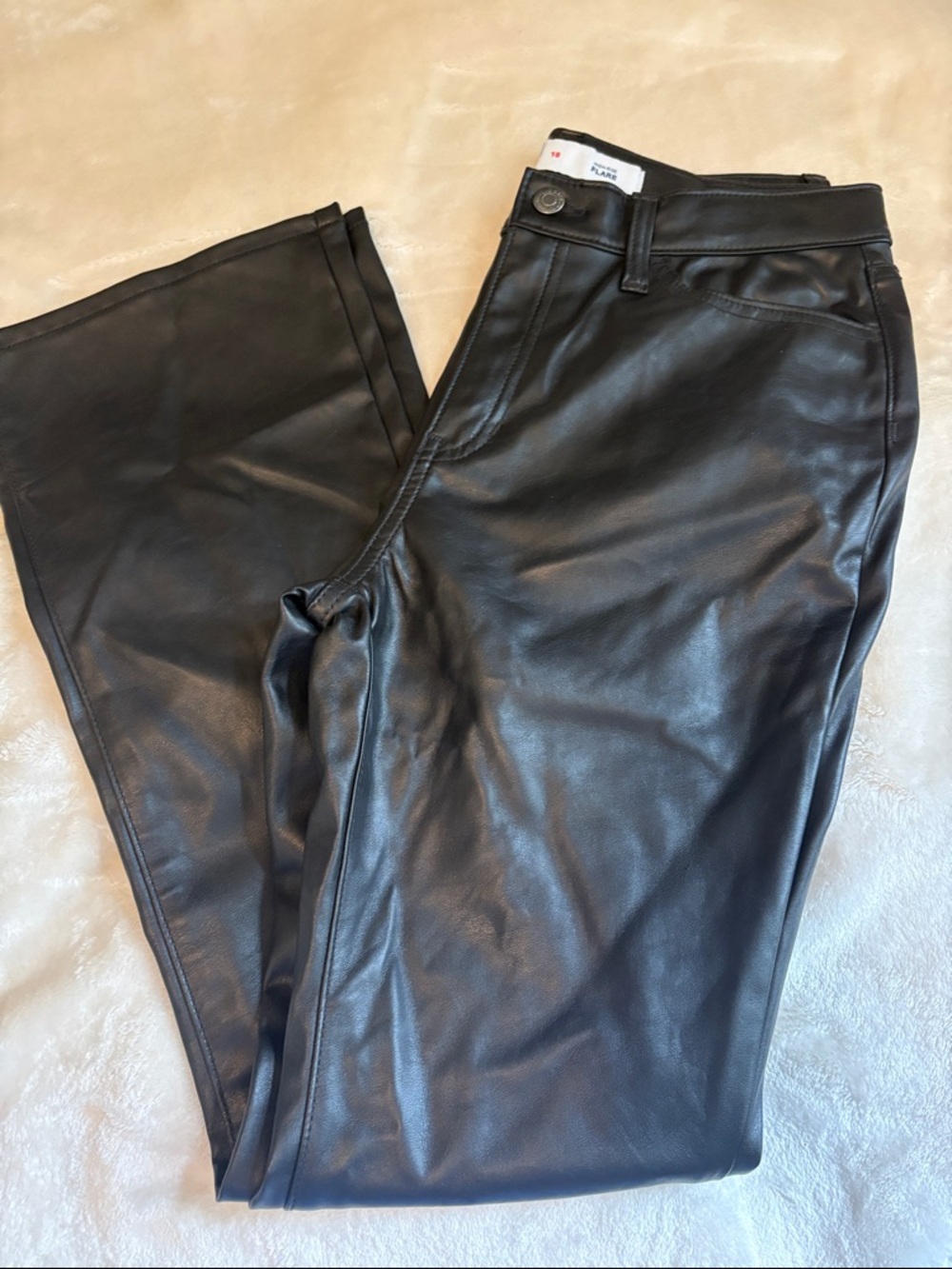 NWOT Old Navy Black Faux Leather Girls Pants Size 18